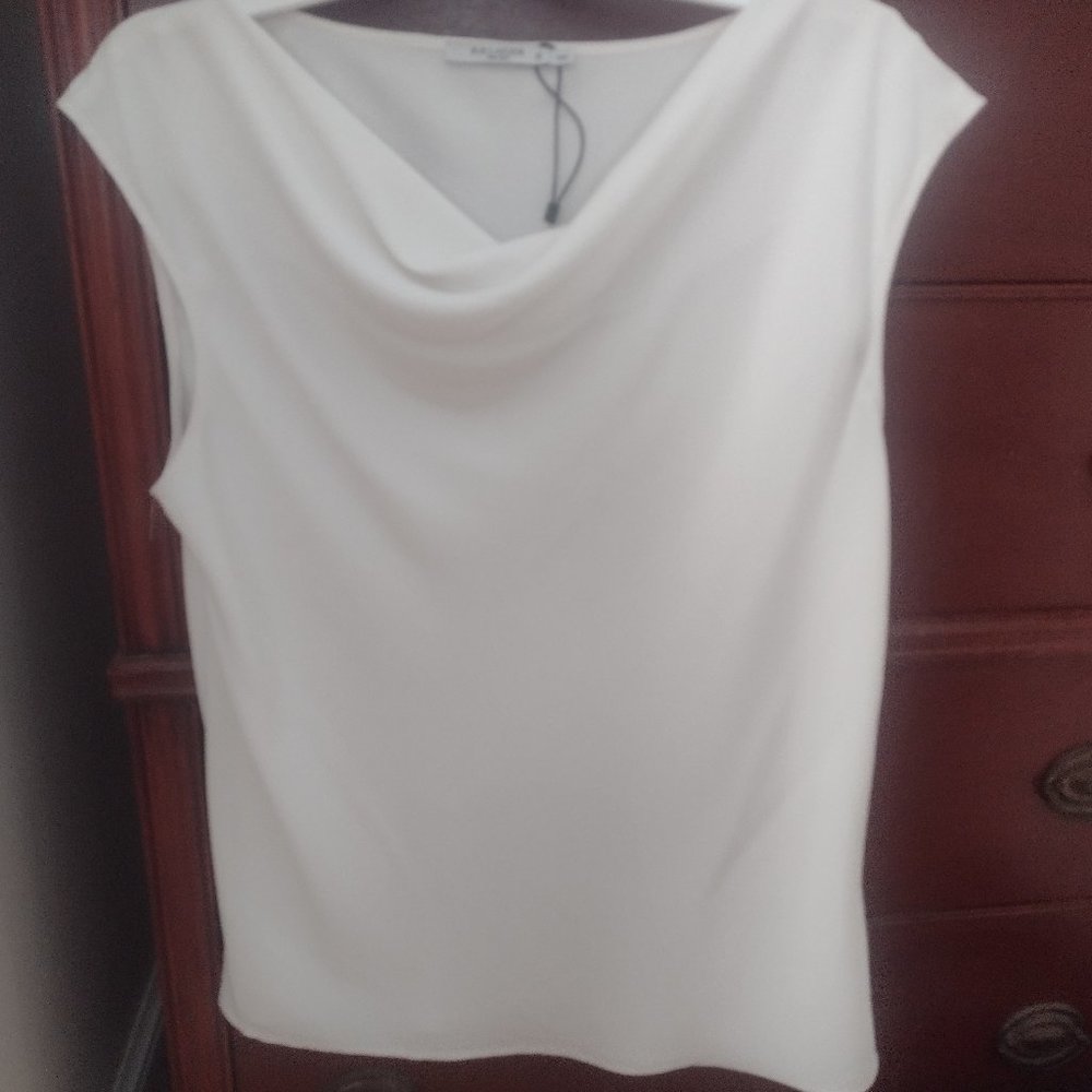 MMLAFLEUR shell blouse cream